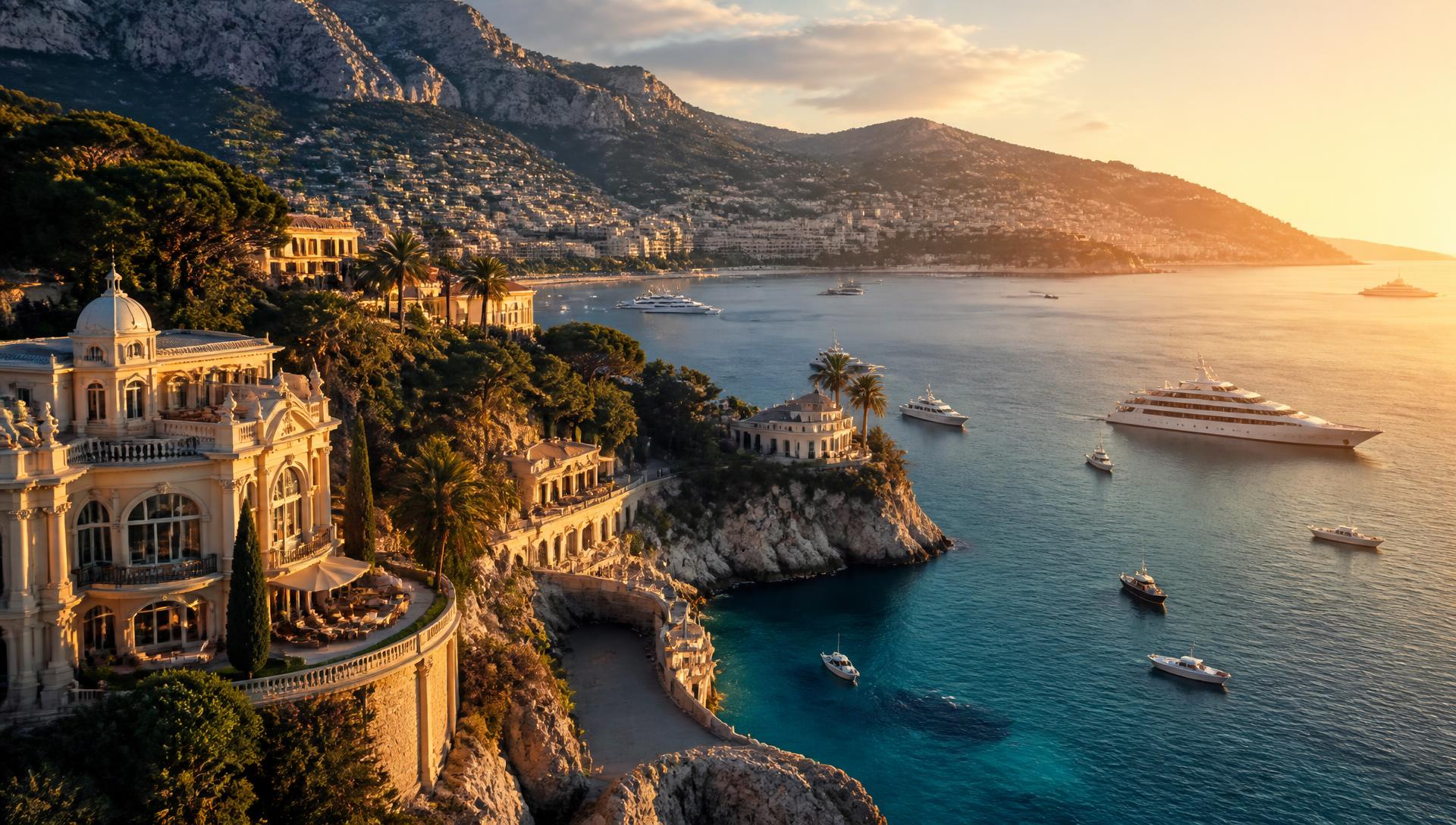 Riviera & Microstates: French Riviera coastline at sunset — bespoke luxury itinerary